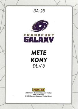 2023 Panini European League of Football #BA-28 Mete Konya Back