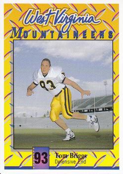 1992 West Virginia Mountaineers Program Cards #8 Tom Briggs Front