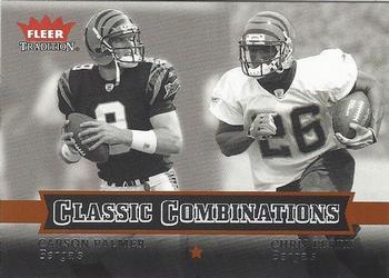 2004 Fleer Tradition - Classic Combinations #4 CC Carson Palmer / Chris Perry Front
