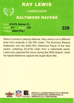 2004 Fleer Tradition - Green #328 Ray Lewis Back