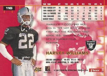 1996 Ultra #116 Harvey Williams Back