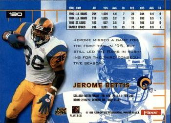 1996 Ultra #130 Jerome Bettis Back