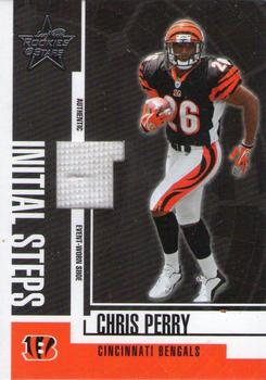 2004 Leaf Rookies & Stars - Initial Steps Shoe #IS-15 Chris Perry Front