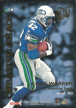 1996 Ultra Sensations - Creative Chaos #4A Chris Warren / Emmitt Smith Back