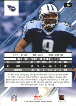 2004 Leaf Rookies & Stars Longevity - Ruby #90 Steve McNair Back