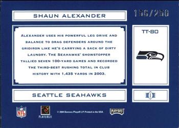 2004 Playoff Absolute Memorabilia - Tools of the Trade #TT-80 Shaun Alexander Back