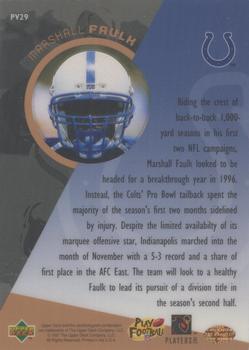 1996 Upper Deck - Proview #PV29 Marshall Faulk Back