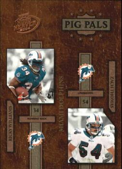 2004 Playoff Hogg Heaven - Pig Pals #PP-16 Ricky Williams / Zach Thomas Front