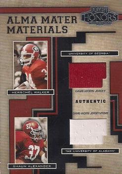 2004 Playoff Honors - Alma Mater Materials #AM-35 Herschel Walker / Shaun Alexander Front