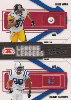 2004 Playoff Prestige - League Leaders #LL-18 Hines Ward / Marvin Harrison Front