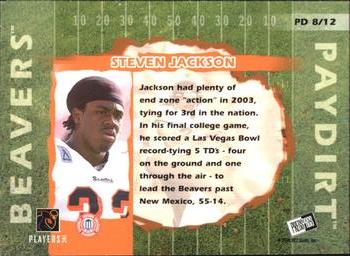 2004 Press Pass - Paydirt #PD 8 Steven Jackson  Back