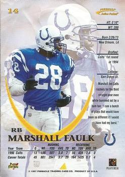 1997 Action Packed #14 Marshall Faulk Back