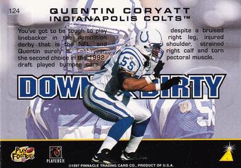 1997 Action Packed #124 Quentin Coryatt Back