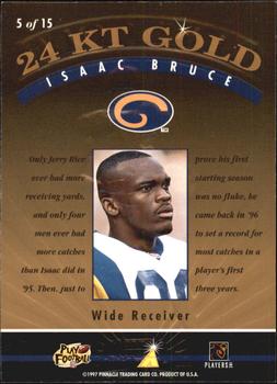 1997 Action Packed - 24K Gold #5 Isaac Bruce Back