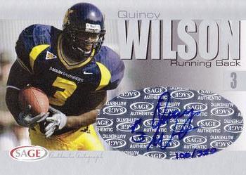 2004 SAGE - Autographs Silver #A45 Quincy Wilson Front