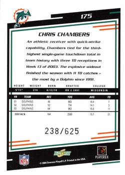 2004 Score - Scorecard #175 Chris Chambers Back