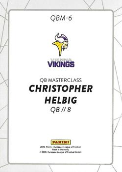 2023 Panini European League of Football - QB Masterclass Gold #QBM-6 Christopher Helbig Back