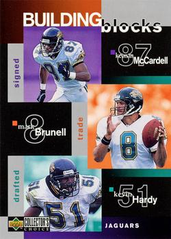 1997 Collector's Choice #371 Mark Brunell / Natrone Means / Renaldo Wynn / Keenan McCardell / Kevin Hardy Front