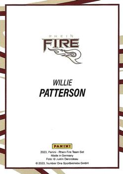 2023 Panini Rhein Fire #NNO Willie Patterson Back