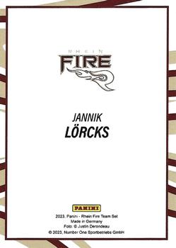 2023 Panini Rhein Fire - Gold #NNO Jannik Lörcks Back