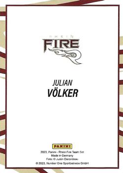 2023 Panini Rhein Fire - Gold #NNO Julian Völker Back