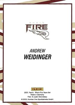 2023 Panini Rhein Fire - Gold #NNO Andrew Weidinger Back