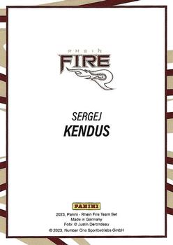 2023 Panini Rhein Fire - Gold #NNO Sergej Kendus Back
