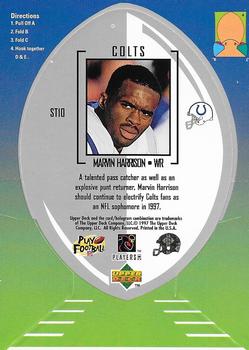 1997 Collector's Choice - Mini-Standee #ST10 Marvin Harrison Back