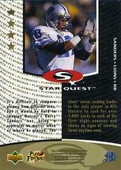 1997 Collector's Choice - StarQuest #SQ86 Barry Sanders Back