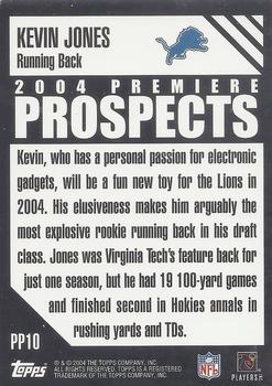 2004 Topps - Premiere Prospects #PP10 Kevin Jones Back