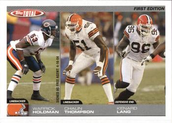 2004 Topps Total - First Edition #283 Warrick Holdman / Chaun Thompson / Kenard Lang Front