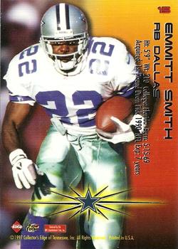 1997 Collector's Edge Extreme - Fury #15 Emmitt Smith Back