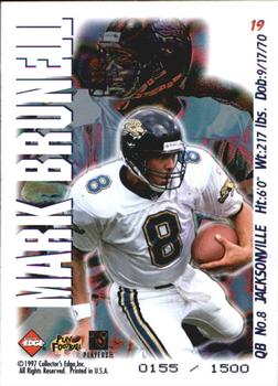 1997 Collector's Edge Masters - Night Games #19 Mark Brunell Back