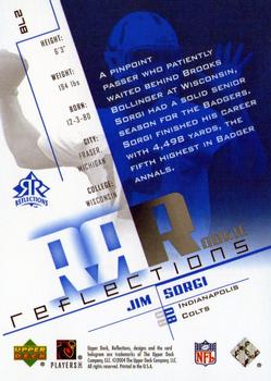 2004 Upper Deck Reflections - Blue #278 Jim Sorgi Back