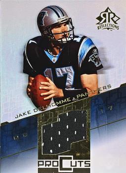 2004 Upper Deck Reflections - Pro Cuts Jerseys Gold #PC-JD Jake Delhomme Front