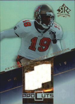 2004 Upper Deck Reflections - Pro Cuts Jerseys Gold #PC-KJ Keyshawn Johnson Front