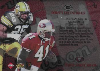 1997 Collector's Edge Masters - Playoff Game Ball #13 Dorsey Levens / Terry Kirby Back