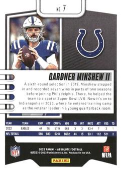 2023 Panini Absolute #7 Gardner Minshew II Back