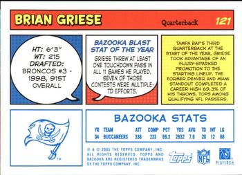 2005 Bazooka - Blue #121 Brian Griese Back