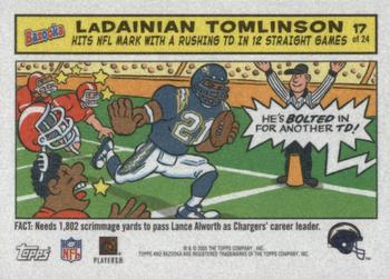 2005 Bazooka - Comics #17 LaDainian Tomlinson Front