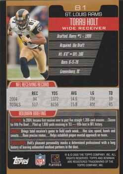 2005 Bowman - Bronze #81 Torry Holt  Back