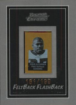 2005 Bowman Chrome - Felt Back Flashback #10 Shaun Alexander Front