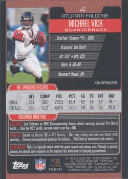 2005 Bowman Chrome - Red Refractors #4 Michael Vick Back