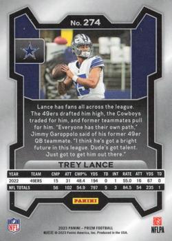 2023 Panini Prizm #274 Trey Lance Back