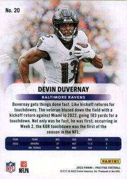 2023 Panini Prestige #20 Devin Duvernay Back