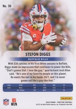 2023 Panini Prestige #36 Stefon Diggs Back