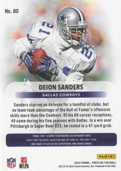 2023 Panini Prestige #80 Deion Sanders Back