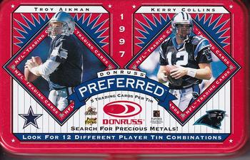 1997 Donruss Preferred - Double-Wide Tins #2 Troy Aikman / Kerry Collins Front
