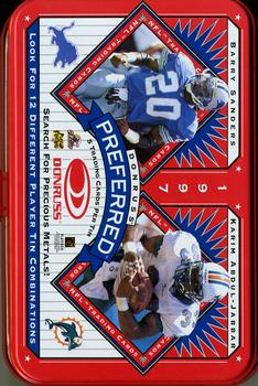 1997 Donruss Preferred - Double-Wide Tins #6 Barry Sanders / Karim Abdul-Jabbar Front