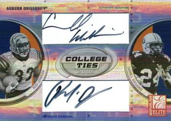 2005 Donruss Elite - College Ties Autographs #CT-5 Rudi Johnson / Carnell Williams Front